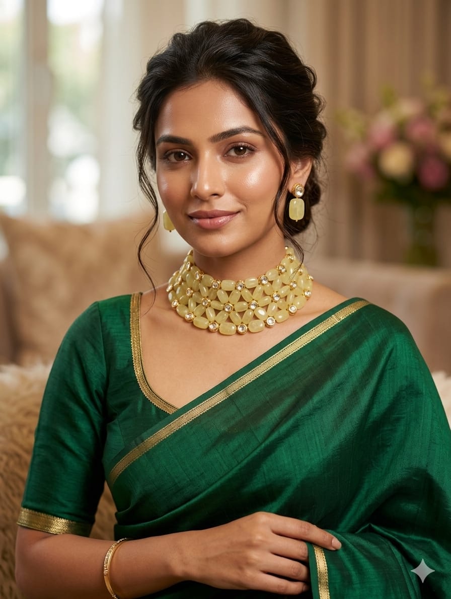 Kundan flower set 